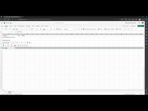 Microsoft Excel Online  - The Very Basics