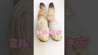 ミル貝の捌き方2パターン刺身用皮を剥く方法 #ミル貝捌き方 #ミル貝 #ミル貝刺身