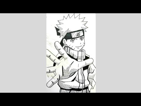 How to draw Naruto from Naruto Shippuden #shorts #short #artsyfam #anime #trending #viral #naruto