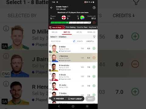 eng vs sa dream11 team kaise banaye || eng vs sa dream11 team kaise banaye || eng vs sa dream11 team