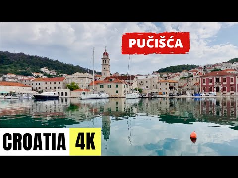 BRAC ISLAND, CROATIA 🇭🇷 [4K] Pučišća — Walking Tour