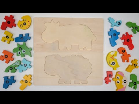 Best Toddler Number Learning | Learn Numbers in English and Japanese with Cute Animals Puzzles!