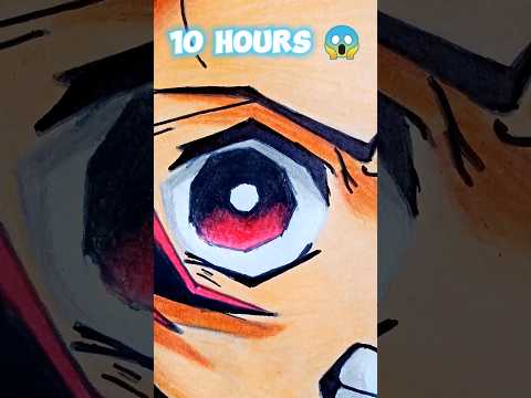 Drawing Tanjiro 🤩In 10sec। 1hrs। 10hrs #shorts #tanjiro #demonslayer #drawing