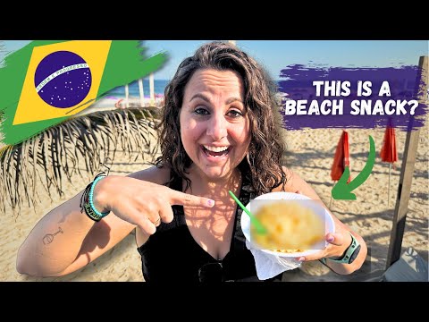 I can’t believe this is a POPULAR STREET FOOD in Brazil 🇧🇷 (Rio De Janeiro Beach Snacks)