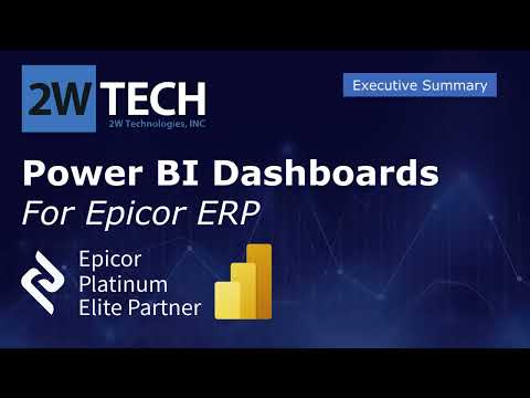 Power BI Executive Summary Template for Epicor Users