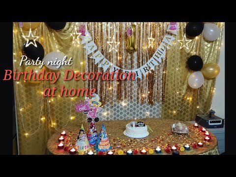 Theme party Ideas||Low Budget Decoration At Home||Birthday party night Decoration Ideas