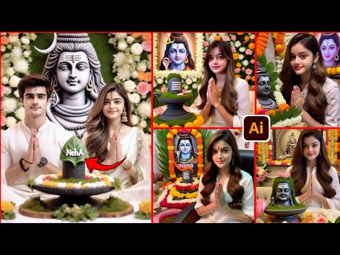 Trending Mahadev Name Photo Editing ||couple photo editing|| bing image creator