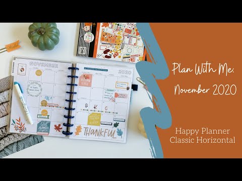 Thankful Plan with Me: October 2020 // Classic Happy Planner