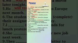 Tense exercise|| Use correct form of Verb #tense #exercise #english  #practice #shorts VS ENGLISH