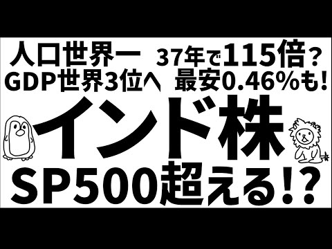 【SP500超え!?】インド株ヤバすぎる【最強の成長】