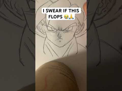 Drawing SSJB Goku! #art #anime #drawing #goku