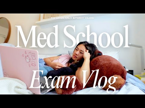 STUDY VLOG | medical school exams week, study neurology and neuroanatomy with me 🧠