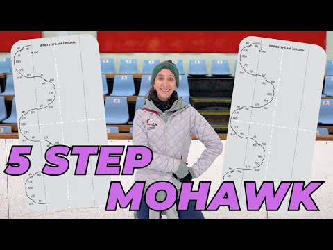 Learning The 5-Step Mohawk (C-Step) Sequence (Moves In The Field) | Figure Skating