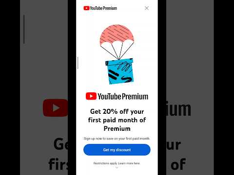 YouTube Premium 20% Discount Offer | YouTube Premium