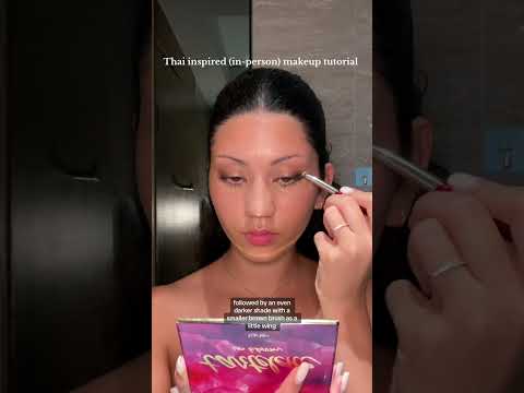 Thai makeup tutorial 🇹🇭 A more everyday version, mode for in person than camera 💖 Any