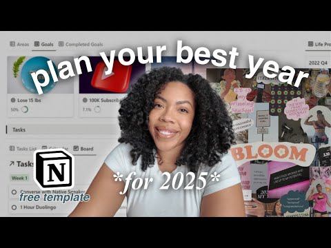 How To Achieve Your 2025 Goals, Plan with Me (Free Notion Template) | 12 Week Year