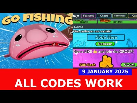 *ALL CODES WORK* [UPD] GO FISHING ROBLOX | JANUARY 9, 2025