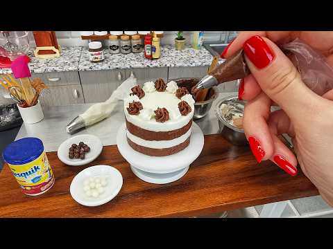 Mini REAL chocolate cakes / real mini cooking / mini food / tiny kitchen / ASMR