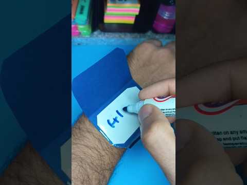 Diy 🤗 Whiteboard Watch ⌚ easy tutorial #art #shortvideo #papercrafts #fyp