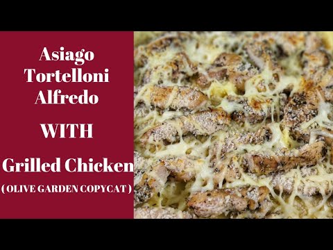 Asiago Tortellini Alfredo with Grilled Chicken - Olive Garden Copycat