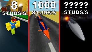 Roblox SPEED Comparison🏃‍➡️(Fastest thing in the games)