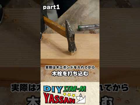 （part1）ダボ穴に埋木錐で作った木栓が収まるのか？#shorts