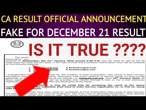 |CA Result December 2021 OFFICIAL Announcement ???| Be Aware |