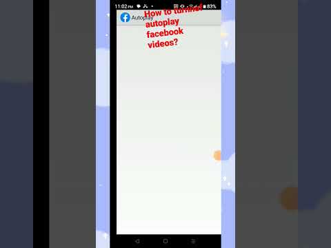 Paano mag  turn of   autoplay sa mga videos sa  facebook/facebook  page?