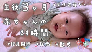 【生後3ヶ月】赤ちゃんの1日24h密着【完母】ルーティン