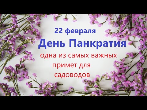 22 февраля народный праздник День ПАНКРАТИЯ. Что нельзя делать. Народные традиции и приметы