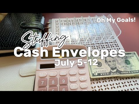 Stuffing Cash Envelopes for July 5-12 | Budget With Me - REAL NUMBERS! | Oh My Goals!