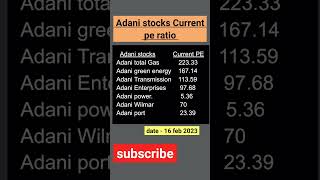 adani stocks Current PE ratio | adani share news #adanisharenews #adanipower #stockmarket