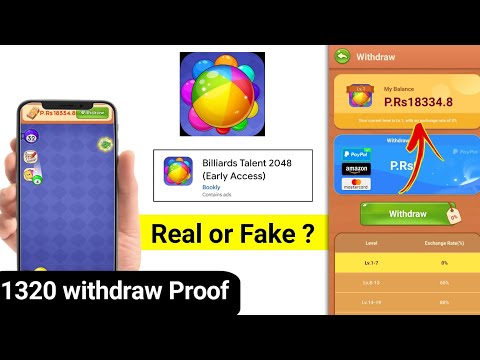 Billiards Talent 2048 App Real or Fake | Billiards Talent 2048 App Se Pasie kaise nikaalen