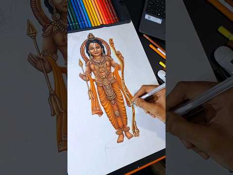 Draw Shree Ram Lalla 🥰🙏 | Part- 3 #ramlalla #art #shorts