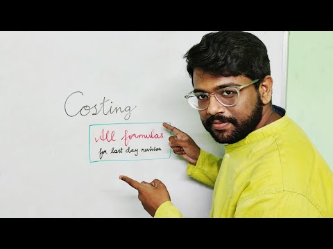 Costing - All formulas | Last day revision | CA Inter | Prasanna