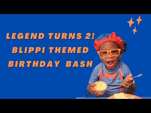 Legend's Second Birthday | Toddler's 2nd Birthday | Blippi Party  | Toddler Opening Gifts