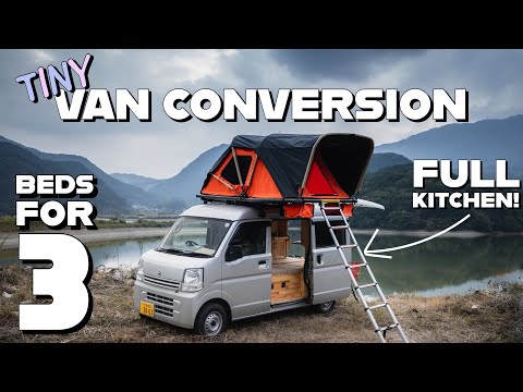 Smallest Van House Conversion || Micro-Van Life in JAPAN