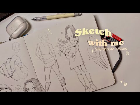 ★ SKETCH WITH ME // Sketchbook session ☆ASMR (no talking)