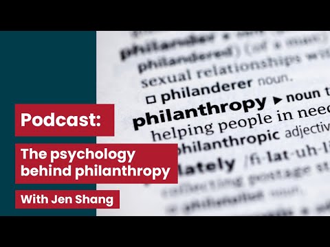 The psychology behind philanthropy