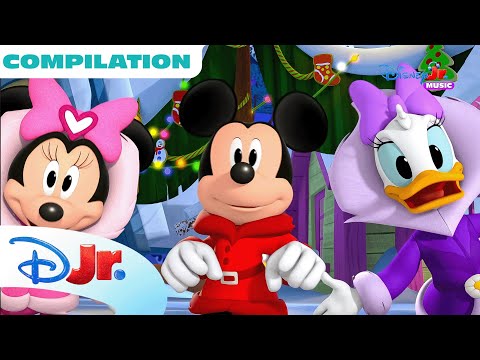 Disney Jr. Let's Play! Holiday Songs | Music Video | Mickey, Spidey & MORE | Compilation | @disneyjr