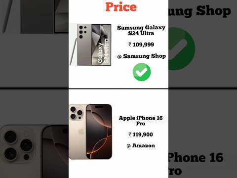 Samsung Galaxy S24 Ultra vs Apple iPhone 16 Pro | #review #shortvideo #smartphone #tech #trending