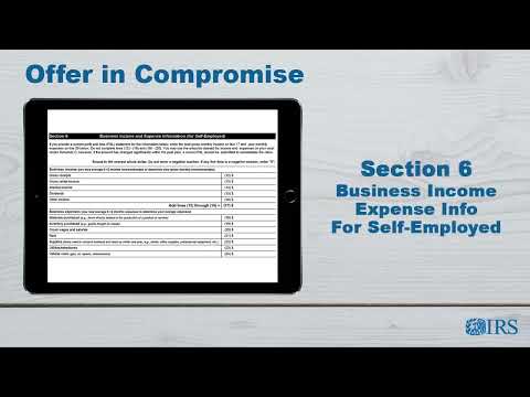 How to Complete Form 433-A (OIC) - Section 6 Business Income Expense Info for Self-Employed