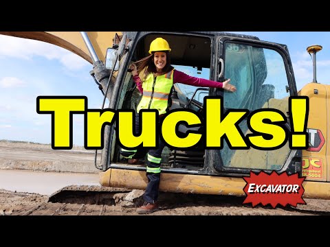 Construction Vehicles in Real Life. Excavator, Bulldozer, Tractors, Dump Trucks with Patty Shukla