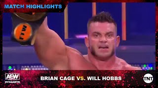 Brian Cage and Will Hobbs Battle for FTW Championship in AEW Dynamite Wrestling Match