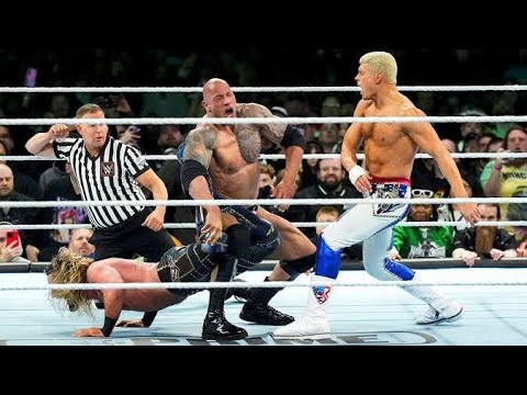 Cody Rhodes & Seth Rollins vs The Rock & Roman Reigns - WWE Wrestlemania XL