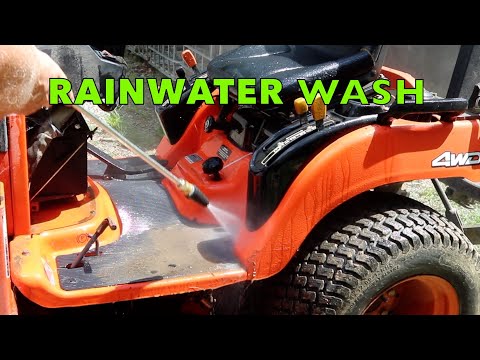 Power washing with Rainwater Greenworks power washer update