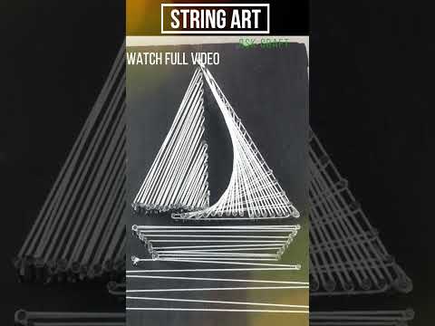 How To Make String Art | DIY String Art | String Art Boat | Wall Decor Ideas #shorts