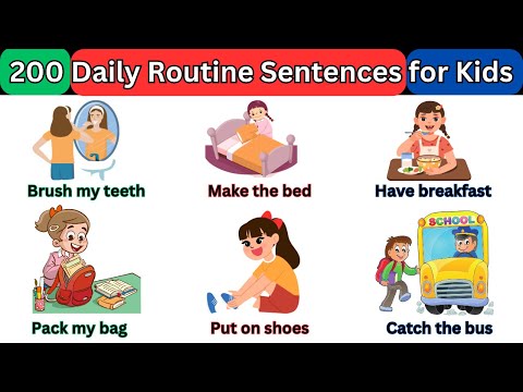 200 DAILY ROUTINE Phrases in English | Master Essential Daily Routine Phrases in English |  #forkids