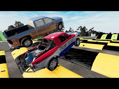 Monster Truck VS Giant Hill Track Parkour Challenge #2 - BeamNG Drive