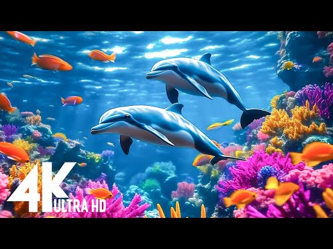 Underwater Marvels 4K (ULTRA HD) Captivating Beauty of Coral Reef Fish- Soothing Meditation Music #3